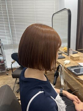 ヘアスペース リズム グリーン(Hair space Rizm green) ボブ×オレンジ