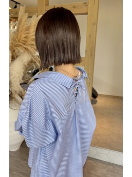 ソラ 京都桂川店(SORA.) 大人可愛い＊透け感たっぷり切りっぱなしボブ◎