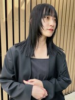 スク(SUKU)&nbsp;フェイスレイヤー×ぱつっとセミロング