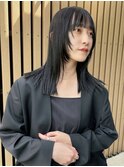 フェイスレイヤー×ぱつっとセミロング