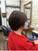 丸みショート くびれショート 透明感カラー
