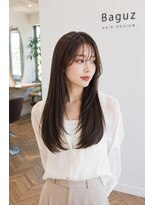バグズ ヘアデザイン 桔梗が丘店(Baguz HAIR DESIGN) 艶髪ストレート小顔シースルー透明感ダークグレージュ韓国風美髪