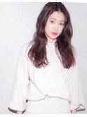 【  un  】センターパート×ほつれウェーブ×サファリベージュ