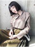 黒髪小顔ショートボブワンレン/20代30代40代50代60代
