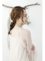 結婚式/ゆるふわ編みおろし/花嫁/お呼ばれ/可愛い