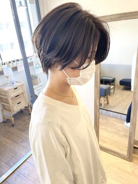 メルト 吉祥寺(melt) 小顔ハンサムショート 前下がり 抜け感 ベージュ 20代30代40代