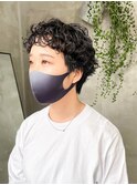 大人ショートパーマベリーショート眉上バングオン眉