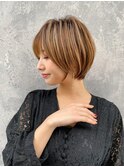 小顔ショート Aラインボブドレスヘア髪質改善〔錦糸町〕