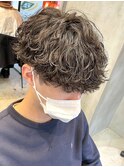 無造作マッシュ波巻きスパイラルパーマツイストスパイラルパーマ