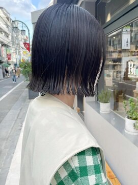 ボンド 三軒茶屋(Bond) 暗髪アッシュグレー × 切りっぱなしボブ[三軒茶屋]