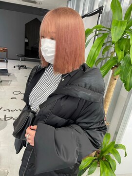 キング 梅田(K!ng) 【梅田】ピンクカラーダブルカラーピンクベージュ髪質改善カラー