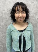ハードパーマで簡単スタイリング・おしゃれな黒髪ボブパーマ