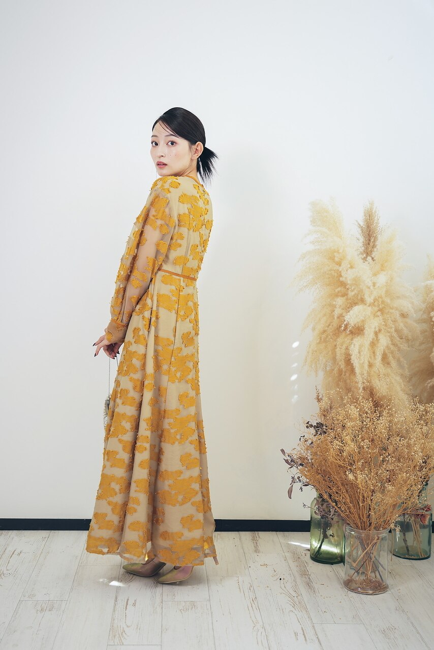 CLANE ドレス　結婚式　参列ドレス 結婚式・お呼ばれドレス｜ボタニカル柄刺繍ドレス/ 22324243ー