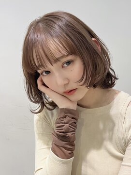 ノイ(noi) 顔周りレイヤーカットくびれヘアミルクティーベージュカラー