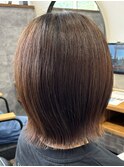 大人可愛い20代30代40代 外ハネショートボブ×ブラウン