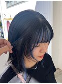 黒髪/ボブルフ/ネビージュ/小顔/ワンレン/水戸/髪質改善/前髪