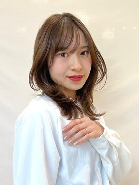 ラボヌールヘアーリアン 川越店(La Bonheur hair Lien) 流し前髪×ふんわりミディ
