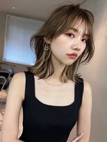 サイン 渋谷(SIGN)&nbsp;韓国ヘアーハッシュカットレイヤーカットグレージュブリーチ無し