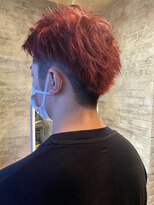 ココロ ヘアーアンドスパ 目黒(cocoro hair&spa)&nbsp;レッド刈り上げショート