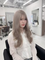 ハピネス 梅田茶屋町店(HAPPINESS)&nbsp;ホワイトブロンド オルチャンレイヤー クラゲヘア