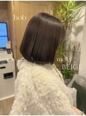 ワンカラーで作るブラウンベージュ/透け感カラーマロンベージュA