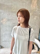 イロア(iroa) オレンジブラウンとナチュラル外はねボブ