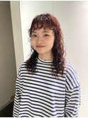 Aラインセミロングパーマ