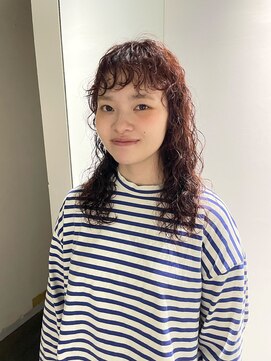 Aラインセミロングパーマ