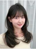 顔周り　前髪　 レイヤーカット　韓国ヘア　透明感カラー &nbsp;&nbsp;