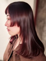 ブロック ジャポン(bloc japon)&nbsp;顔周りステップカットボルドーワインレッドレッドブラウン