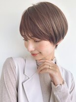 カバーヘア ブリス 志木南口駅前店(COVER HAIR bliss)&nbsp;丸みコンパクトショート/ナチュラルハイライト/くびれp志木