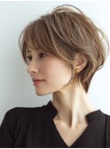 白髪ぼかし脱白髪染め大人ショート40代50代60代