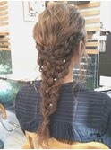 【NUDE COLOR】ロング編み下ろしアレンジ