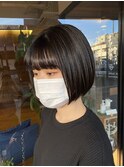 ブルーブラック×ミニマムボブ