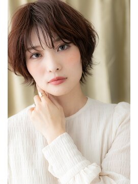 モッズヘア 越谷(mod's hair) シースルーバング艶ボルドークールショートZ越谷20代30代40代