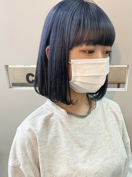 キューズ クラブ(cuz KLUB) 【cuzKLUB】ブリーチ×バイオレットブルーボブ【池袋】