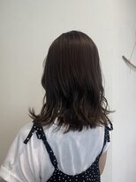 トップヘアー 本店(TOP HAIR) アッシュブラックカラー×ミディアムパーマ/倉敷