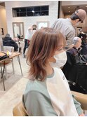 五反田美容室☆バレイヤージュ/透明感ベージュ/ブリーチ1回