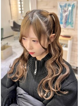 ヘアメイク エンカレッジ(HAIR MAKE encourage) ウェーブハーフツインテール【新宿ヘアセット】