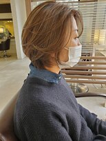 スタイル 成城学園前(STYLE) 耳かけショートボブ　絶壁解消ヘア　クビレショート　ベージュ１