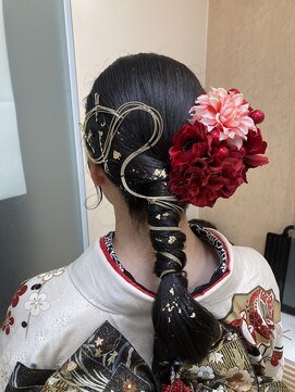 美容室 ルミネ 振袖着付けヘアアレンジ
