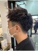 ベリーショートパーマ　メンズ　ツイスパ