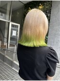 ブロンド＆ライムグリーン