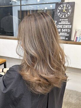 マーキー 名古屋栄(MARQUEE) 【平野】エアタッチ デザインカラー ベージュブラウン