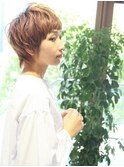 ■カーキベージュオン眉ショートウルフM.SLASHセンター南12-25★