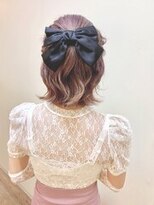 ディア(.eer) ボブ × ハーフアップ × リボン // 三つ編み込みアレンジ