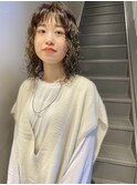 ★くせ毛風カール20代30代40代◎ヘルシーデジタルパーマ前髪小顔