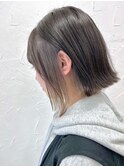 イヤリングカラーグレージュインナーカラーボブ原宿表参道
