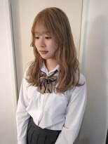 レコ 渋谷(LECO)&nbsp;ケアブリーチハイトーンベージュカラーロングカールレイヤー