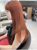 夏に大人気ブリーチ1回オレンジカラー